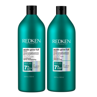 Redken Acidic Grow Full System Verdichtendes Shampoo und Conditioner für dünnes Haar, kräftigt und verdichtet – 1000ml