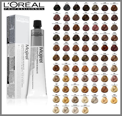 L’Oréal Professionnel Majirel Hair Colour 50ml professional permanent salon hair dye available in all shades with up to 100% grey coverage