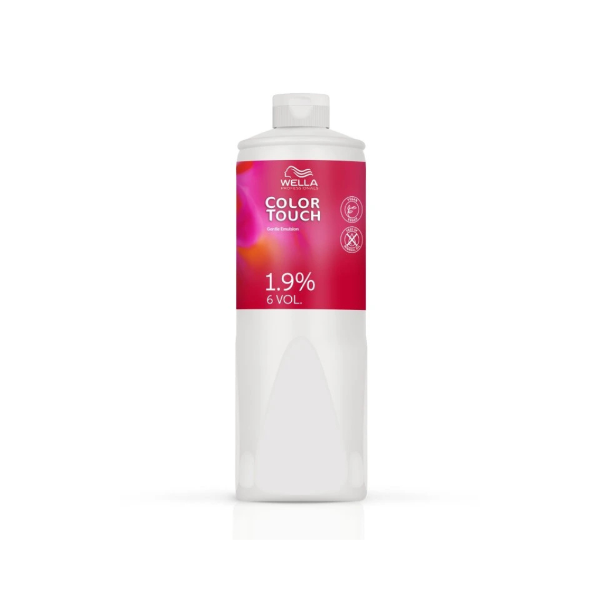 Wella Color Touch Emulsion 1.9% (6 volume) cream developer in a 500ml bottle – gentle low-strength activator for toning and demi-permanent hair color