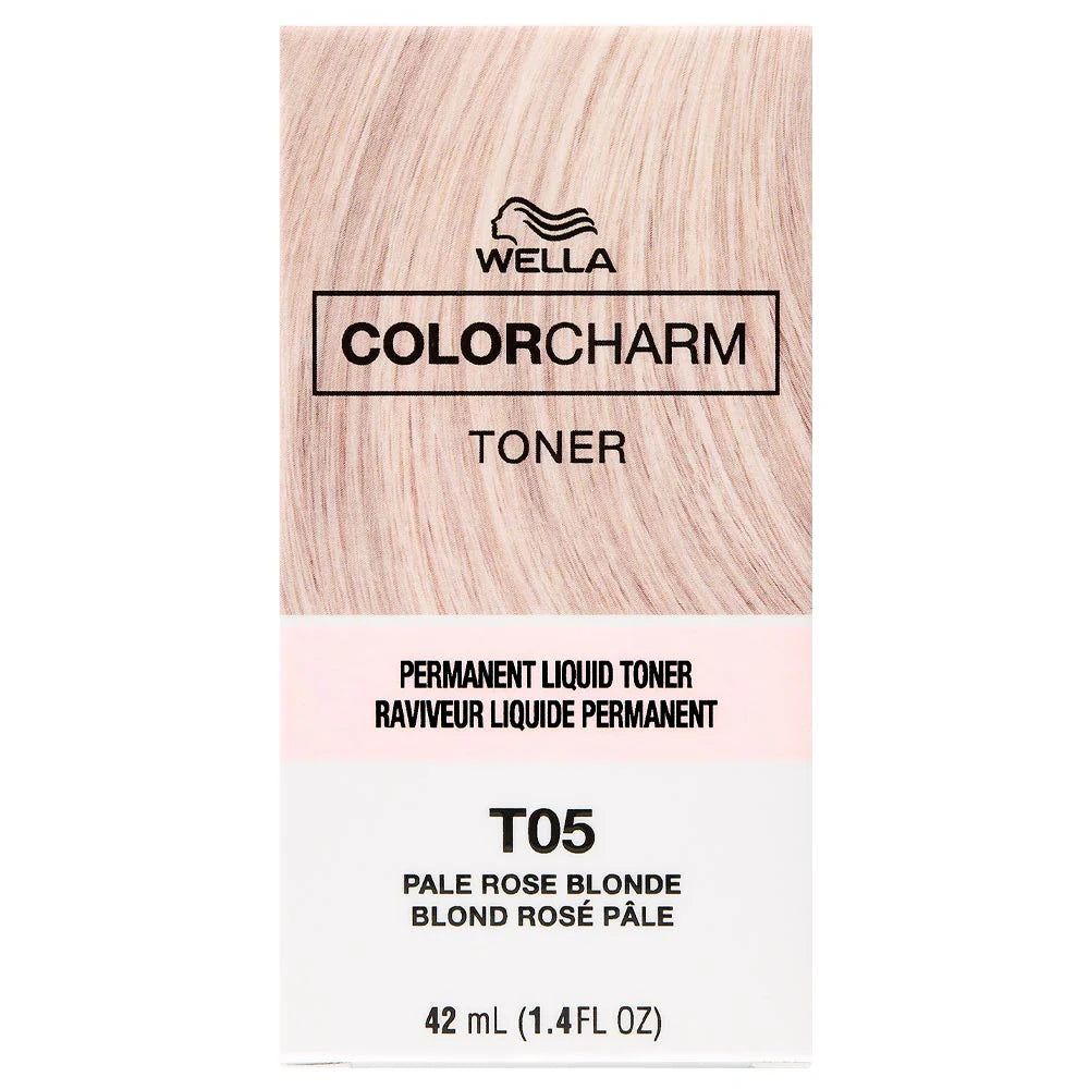 Wella Color Charm Toner T05 Pale Rose Blonde liquid toner for pastel rose blonde hair