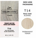 Wella Color Charm Toner T14 Pale Ash Blonde liquid toner for cool ash blonde hair