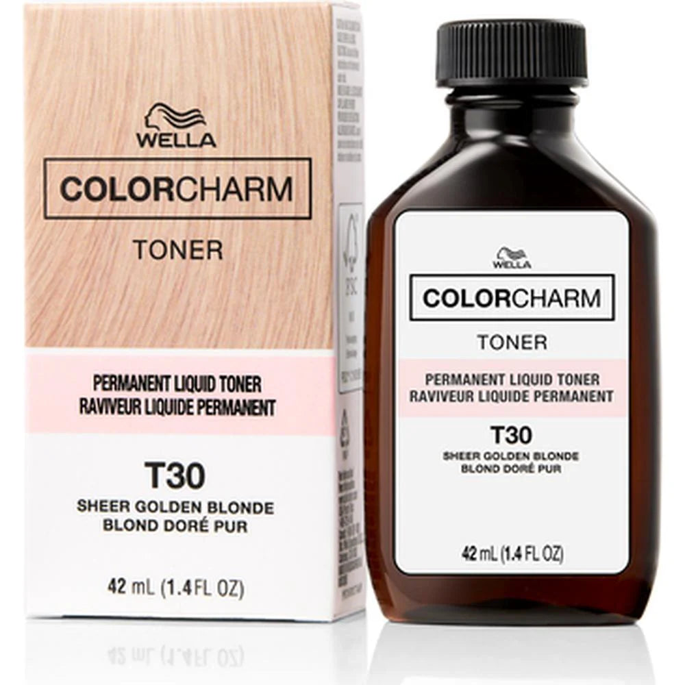Wella Color Charm Toner T30 Sheer Golden Blonde liquid toner for golden blonde hair